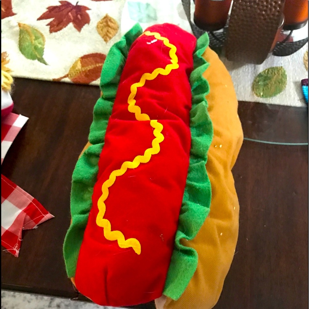 Dress up your pet for Halloween as a HOT DOG
